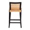 Baxton Studio Lingga Modern Bohemian Dark Brown Mahogany Wood and Natural Rattan Counter Stool 233-13139-ZORO - alternate 3